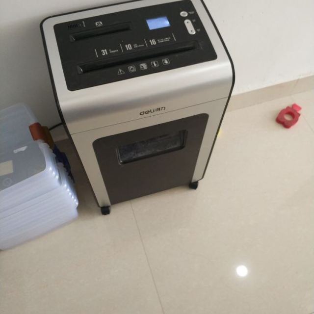 得力9917办公碎纸机电动大功率超静音粉碎机条状多功能净化碎纸机