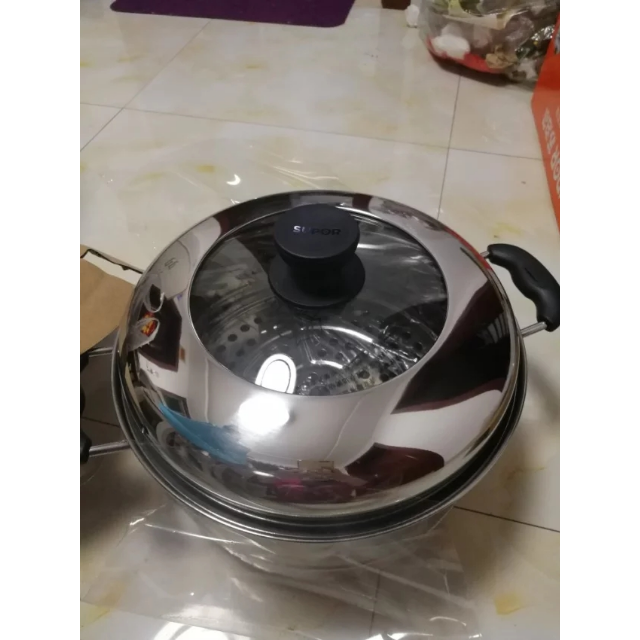 苏泊尔supor蒸锅sz28b2双层28cm304不锈钢汤锅复底电磁炉通用