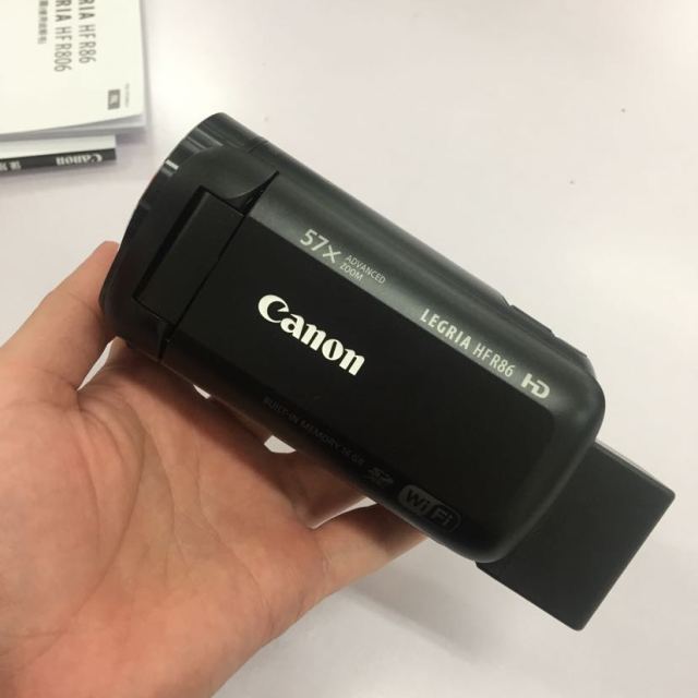 佳能canon数码摄像机黑色legriahfr86高清视频拍摄智能防抖32倍光学