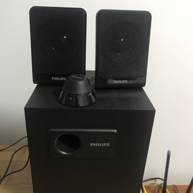 1多媒体低音炮木质小音响 philips/飞利浦 spa1312 电脑音箱2.