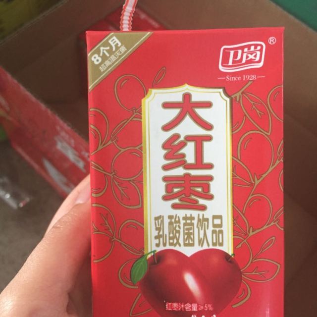 衛崗大紅棗乳酸菌飲品250ml20盒禮盒裝牛奶飲品