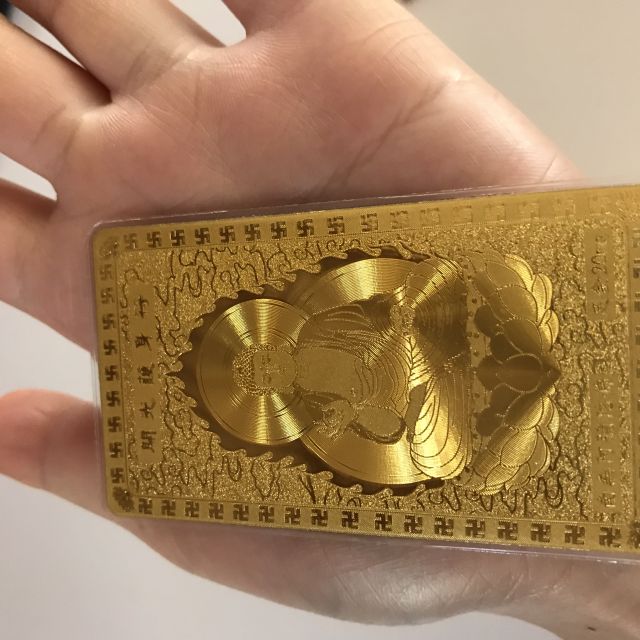 ryual足金999平安符卡十二生肖护身符黄金佛卡佛像人物系列送恋人朋友