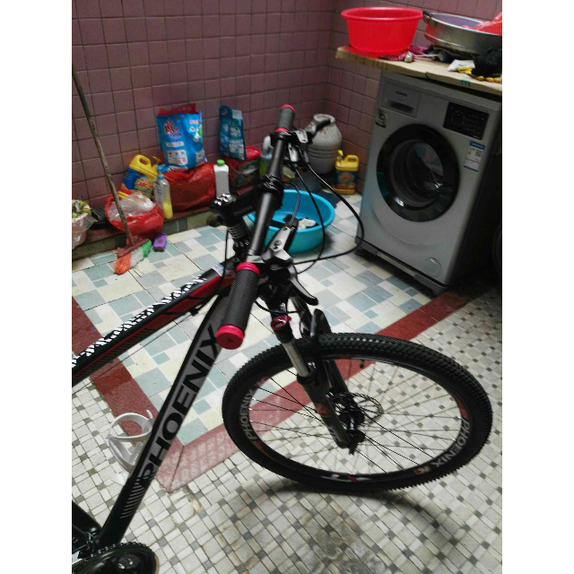 凤凰山地自行车禧玛诺m370油压碟刹27速铝合金自行车变速越野双碟刹