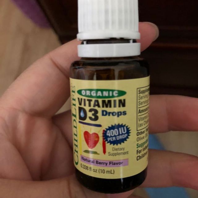 母乳级d3美国童年时光有机维生素dd3婴幼儿童维d3滴剂婴儿ad31ml1瓶装