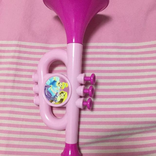 > 迪士尼正品儿童卡通小喇叭婴幼儿吹奏乐器宝宝早教益智音乐玩具粉色