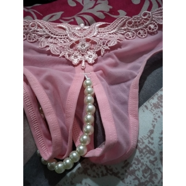 邦诺姿 情趣内衣极度诱惑珠珠小t裤丁字裤女式开档性感透明蕾丝女士