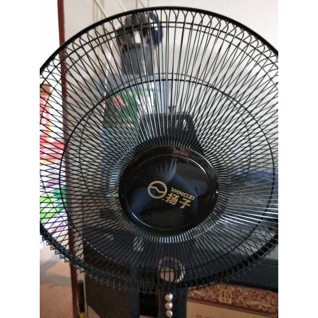 扬子yair电风扇家用定时落地扇扇静音摇头电风扇黑色机械5片扇叶机械