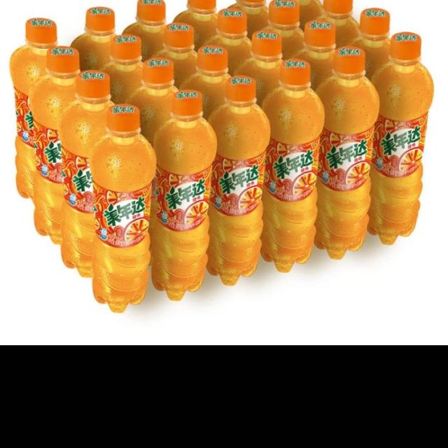 美年达 橙味汽水 600ml*24瓶(整箱) (新老包装随机发货)