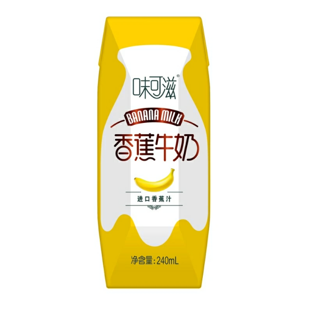 伊利味可滋香蕉牛奶果味牛奶礼盒装12240ml