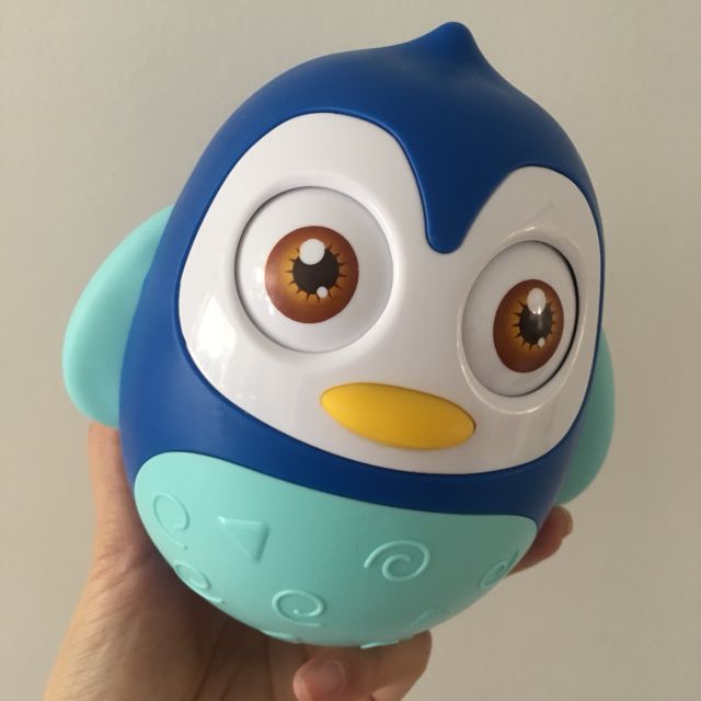 智恩堡zhienb企鹅不倒翁玩具婴儿宝宝益智儿童小孩6-12个月大号不到翁