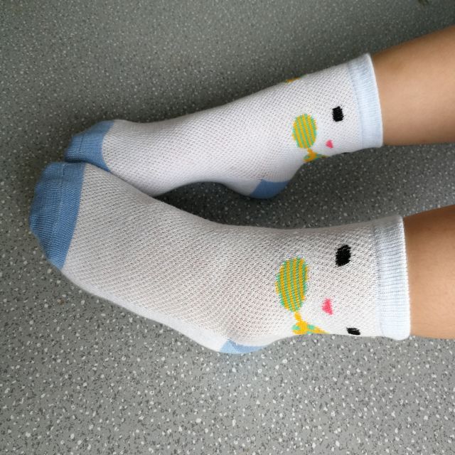 儿童中筒网眼夏季宝宝春秋薄款纯棉袜女童男童3579岁1012袜子脚长12