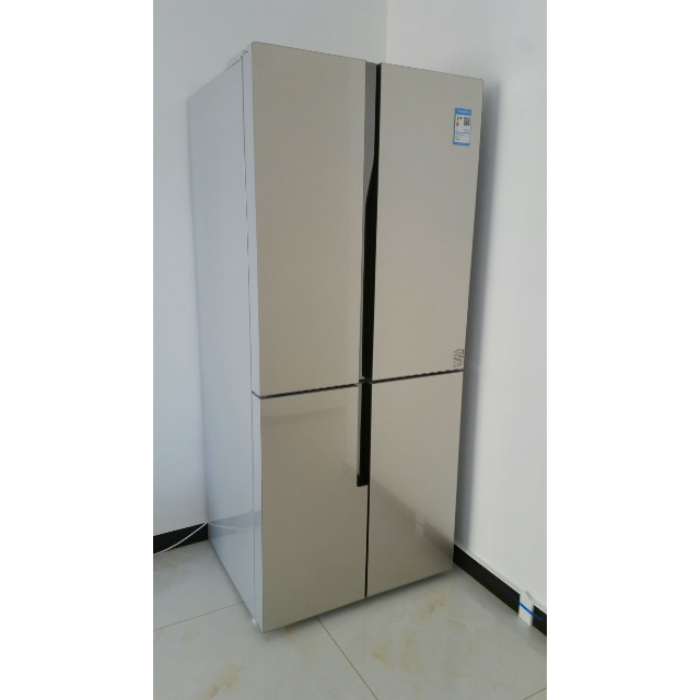 惠而浦冰箱bcd445wmgbw波尔卡金变频风冷十字对开门玻璃面板冰箱