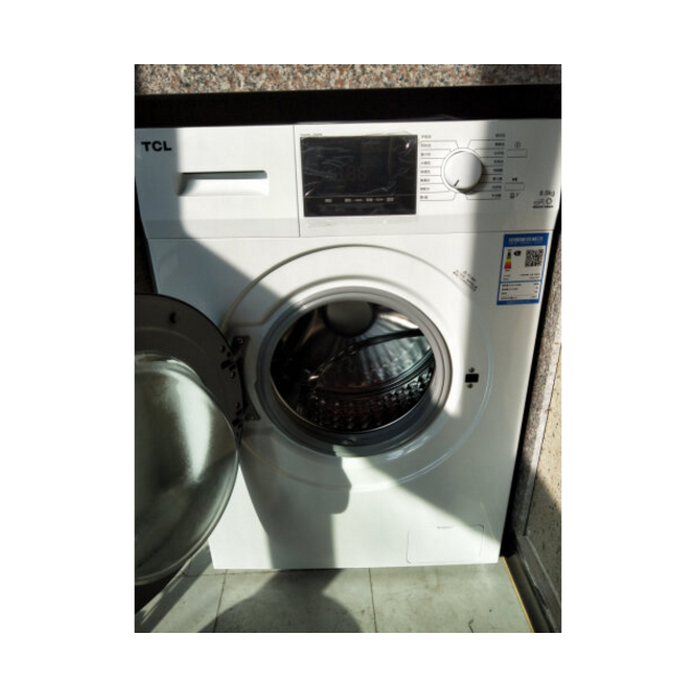 tcl 8公斤 变频节能滚筒 洗衣机全自动 中途添衣(芭蕾白)xqg80-p300b