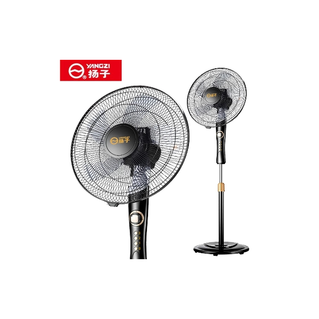 扬子yair电风扇家用定时落地扇扇静音摇头电风扇黑色机械5片扇叶机械