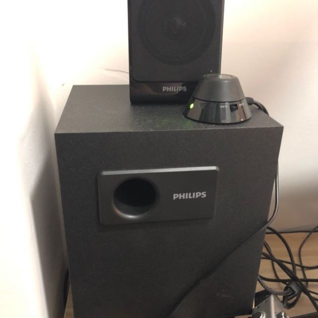 philips飞利浦电脑音箱21多媒体低音炮木质小音响