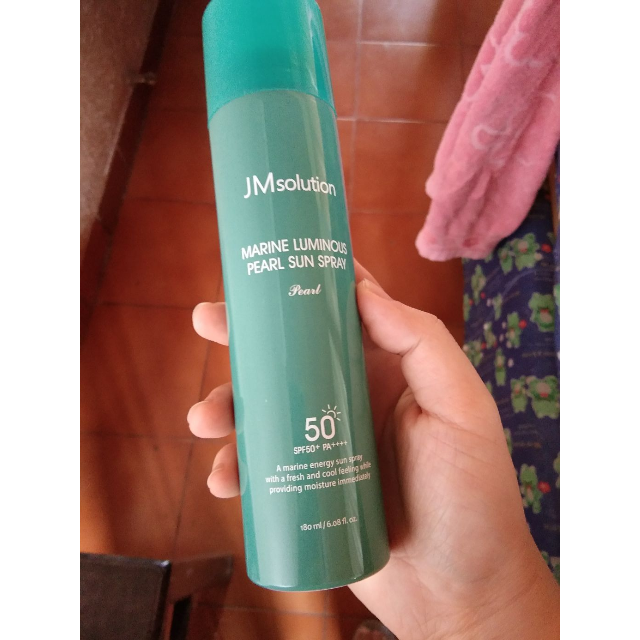 jmsolution肌司研玻尿酸精华保湿防晒霜jm海洋珍珠水晶防晒喷雾180ml