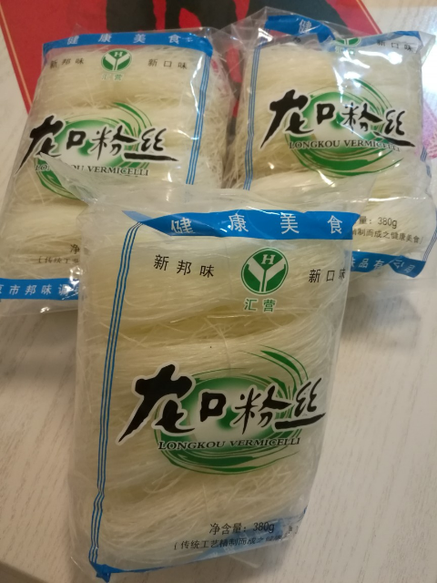 匯營龍口粉絲380g袋裝方便速食酸辣粉正宗山東招遠非有機綠豆粉絲曬單