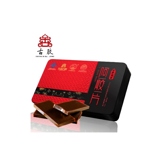 古胶山东东阿阿辉系列阿胶片240g盒铁盒装阿胶块