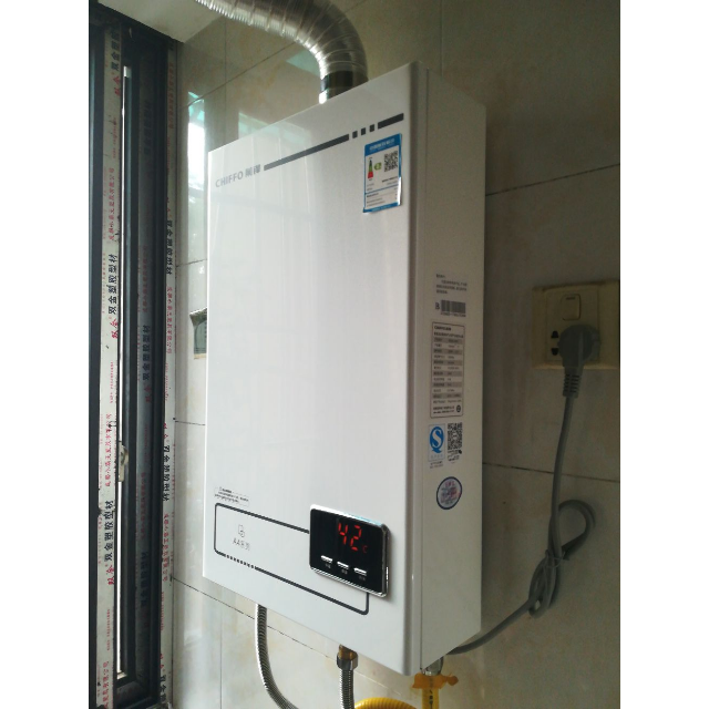 前锋chiffojsq24a4403智能恒温天然气热水器强排式燃气热水器珠光白