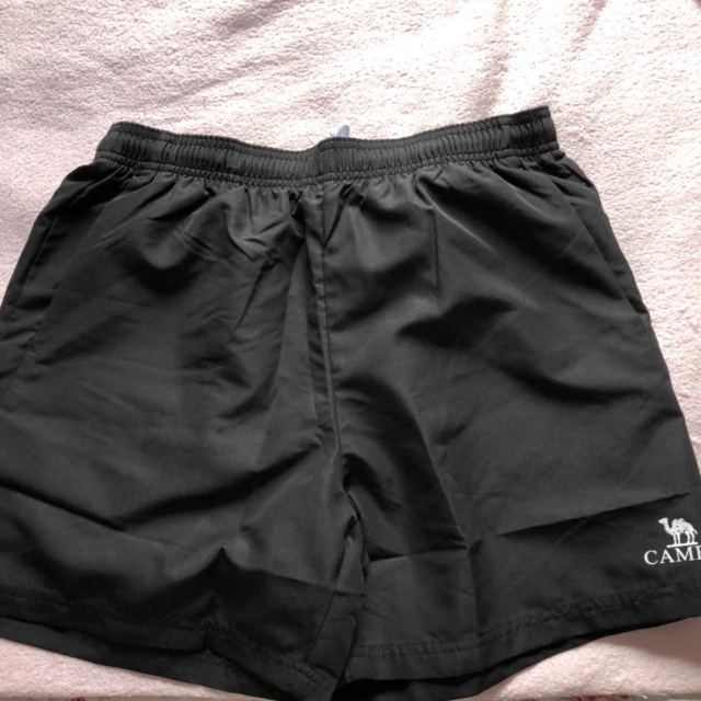 > camel骆驼运动短裤 男款休闲舒适透气 健身跑步宽松运动裤 l 黑色