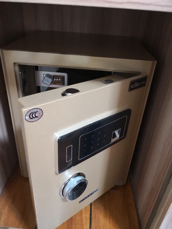 ciiq驰球 保险柜家用 3c认证全钢指纹密码保险箱/柜办公防盗45cm高