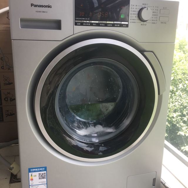panasonic松下xqg808公斤8122全自动智能滚筒洗衣机银色新款