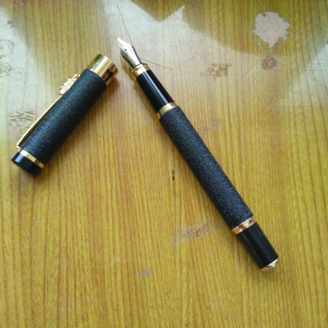 英雄hero钢笔6006绒纱铱金笔明尖05mm1支商务办公送礼墨水笔礼盒装