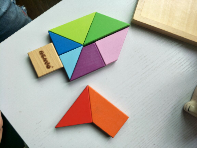 木玩世家 旋转十巧板拼图拼板儿童木制玩具宝宝益智早教认知玩具2514t