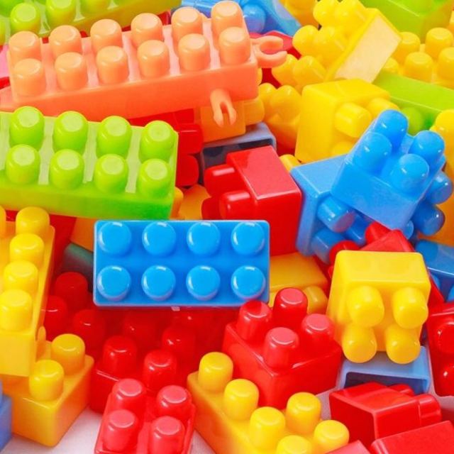 智恩堡zhienb100块儿童积木塑料玩具36周岁益智男孩12岁女孩宝宝拼装