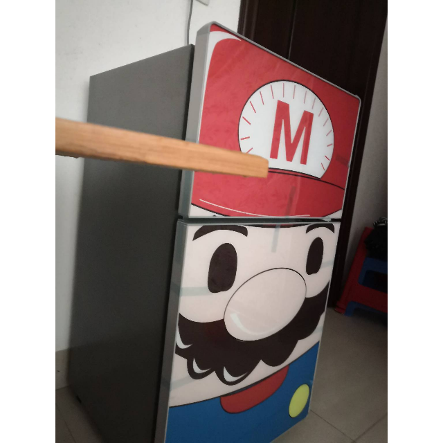 112 112升双门小冰箱 冰箱小型家用 迷你冰箱 马里奥萌神外观