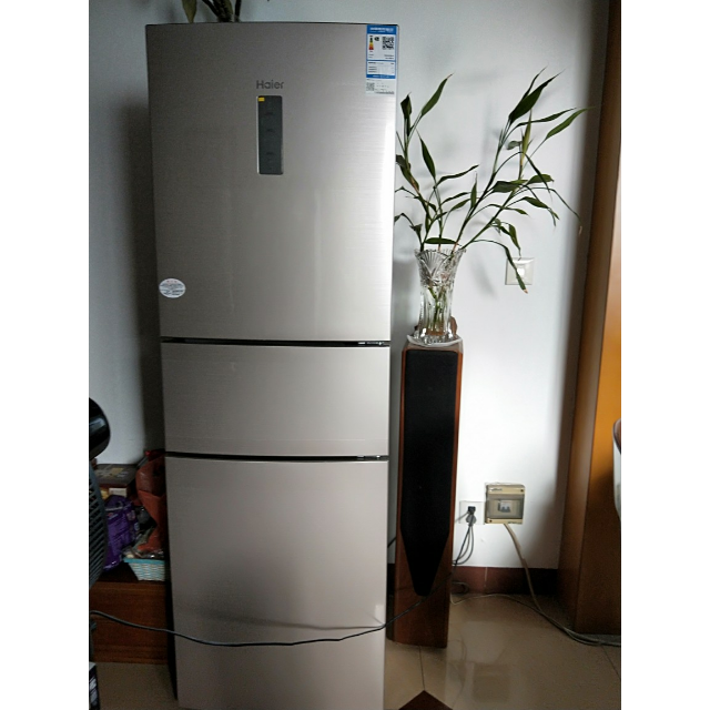 海尔(haier) bcd-217wdvlu1 217升三门双变频智能家用冰箱 风冷无霜