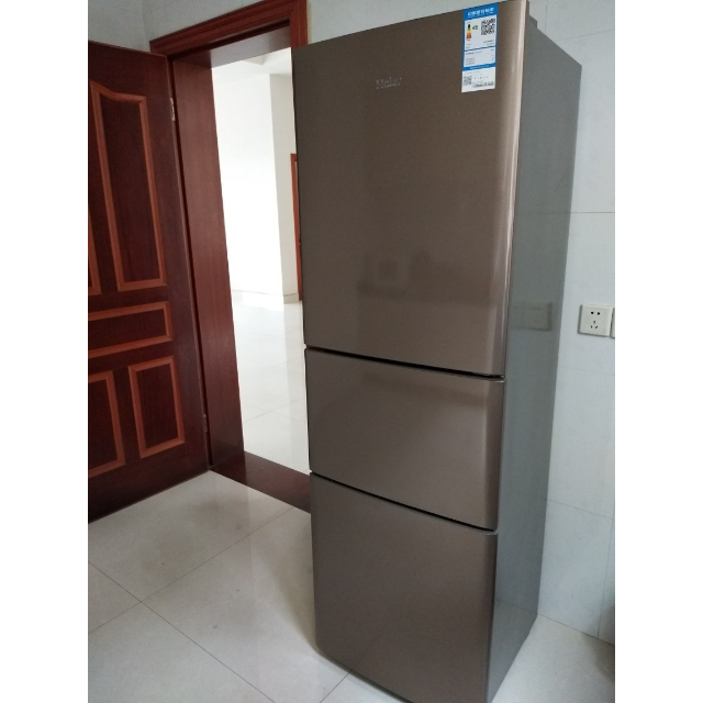 海尔haier三开门冰箱206升冷藏软冷冻静音bcd206stpp小型家用超薄电