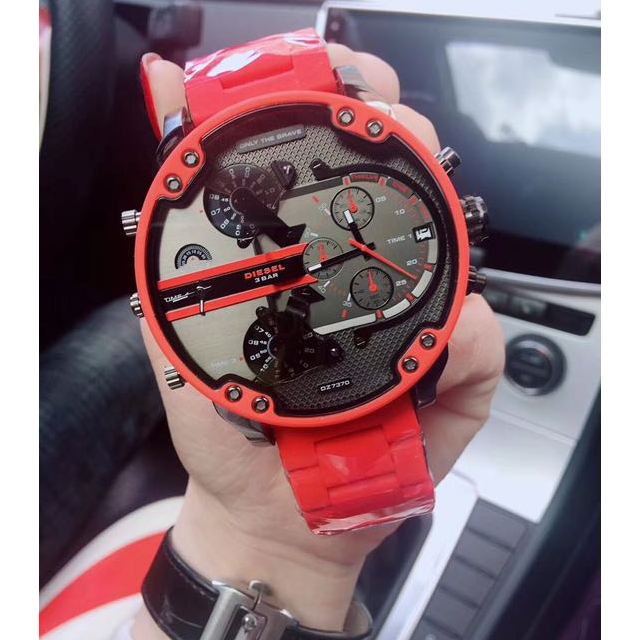 diesel迪赛手表 男士大表盘霸气个性四时区多功能运动石英表男表dz