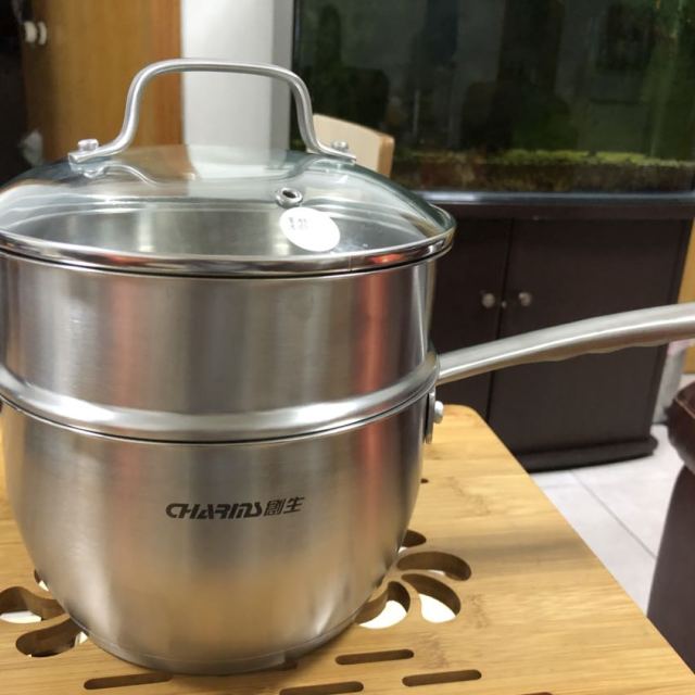 > 创生304不锈钢奶锅汤锅蒸锅 家用宝宝辅食迷你小锅具不粘锅18cm商品