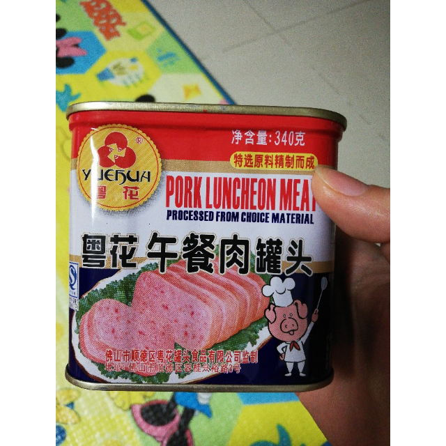 粤花优级午餐肉340克罐方便速食肉类罐头涮火锅夹三明治火腿罐头食品