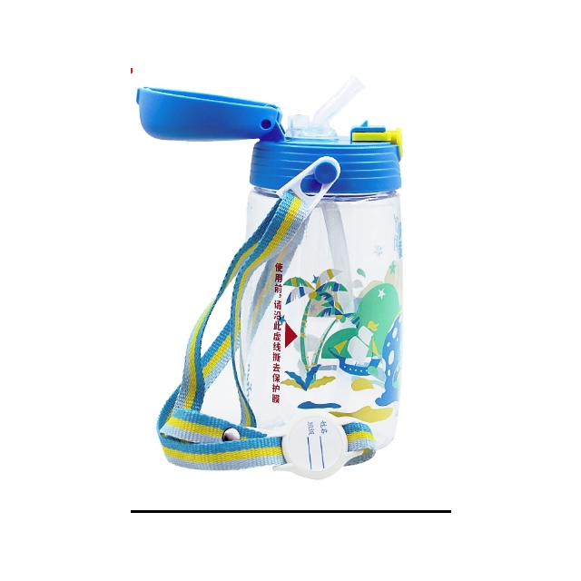 爱得利(ivory)tritan特丽透吸管杯水杯400ml 蓝色 适用年龄:18个月