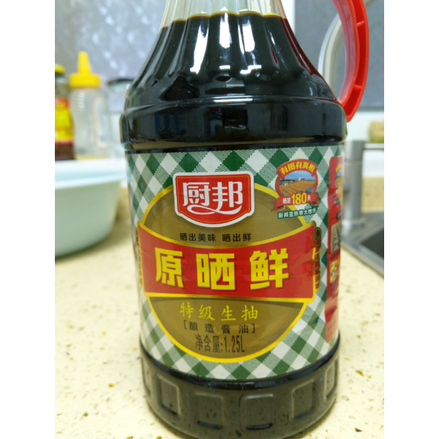 厨邦原晒鲜125l调味品酱油生抽晒足180天味道鲜美酿造酱油生抽