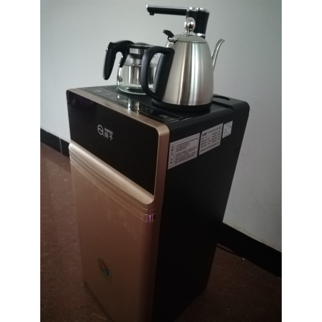扬子yangzi家用茶吧机立式饮水机触屏温热型饮水机香槟金柜式
