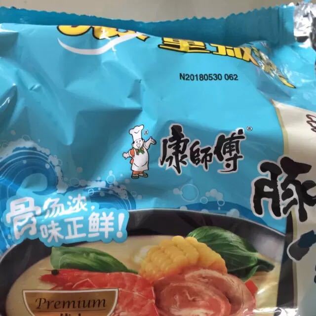 【苏宁超市】康师傅 熬制高汤五包 海鲜豚骨面 方便食品 方便面 夜宵
