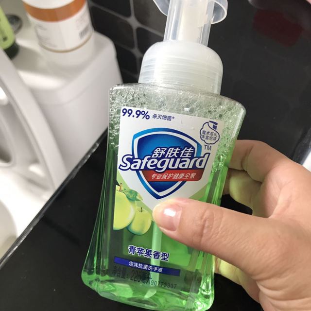 舒肤佳泡沫洗手液青苹果香225ml抑菌999洗去999细菌勤洗手