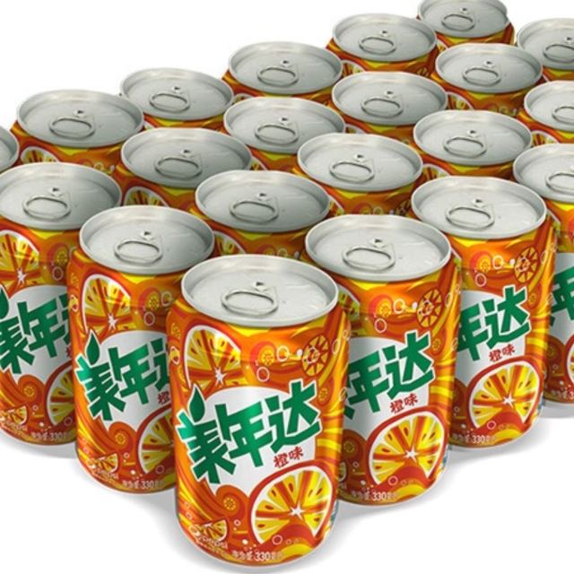 美年达(mirinda) 橙味汽水 330ml*24(整箱装)
