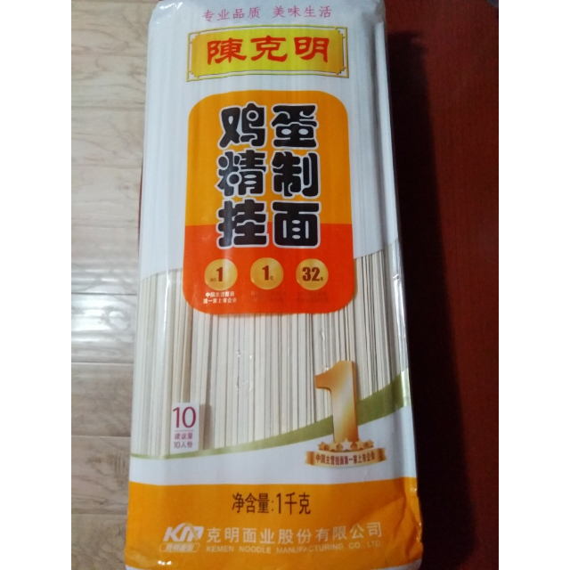 陈克明鸡蛋精制挂面1000g1