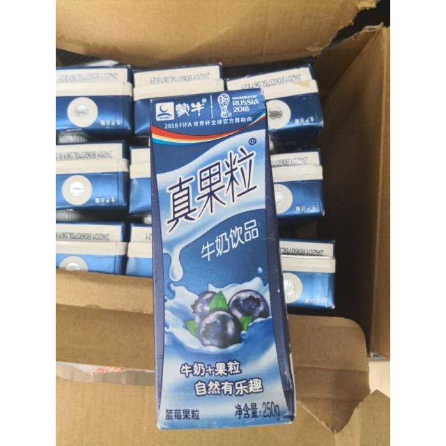 蒙牛真果粒牛奶饮品蓝莓250ml12盒