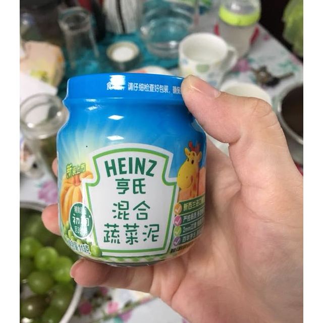heinz亨氏混合蔬菜泥113g适用辅食添加初期以上至36个月婴儿辅食泥