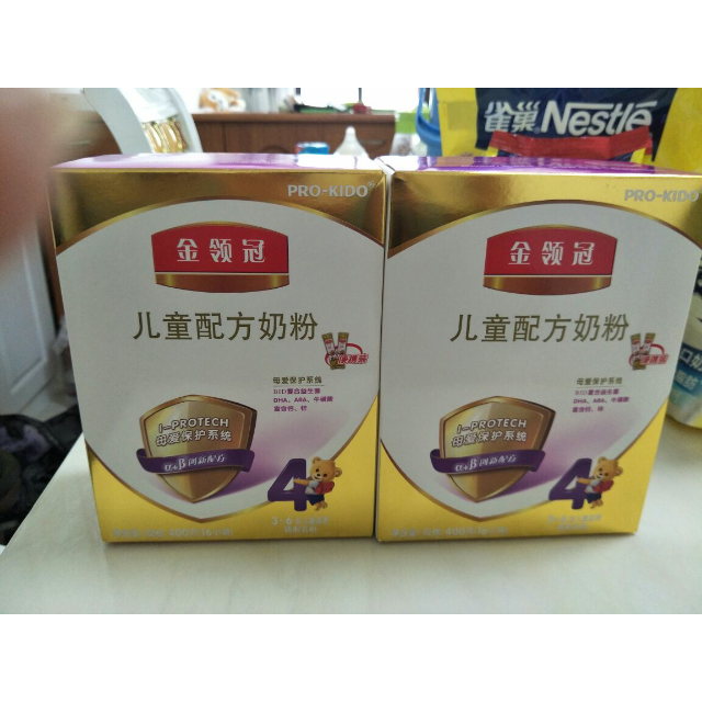 伊利金领冠4段儿童配方奶粉盒装400g