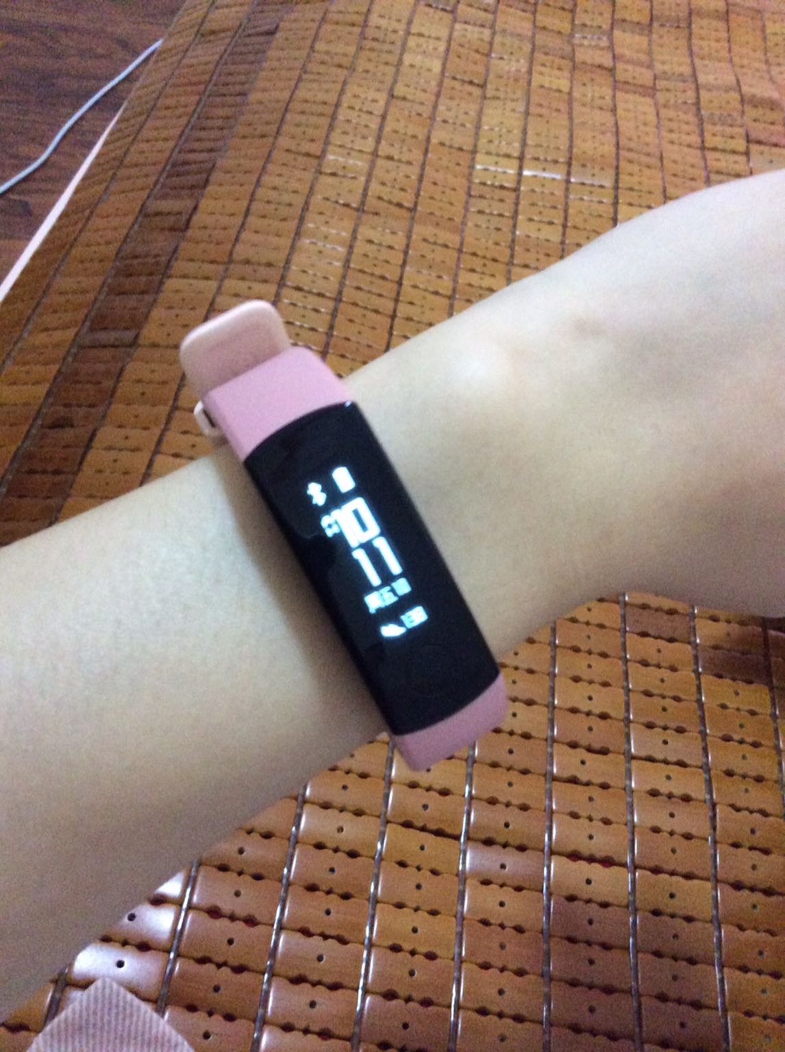 荣耀手环3 珊瑚粉 双色版 50米防水 全天心率监测 30天续航 科学睡眠