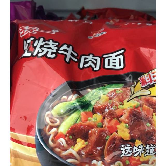 统一(gs) 红烧牛肉面(红烧味)方便面 煮面 103g*24袋装高清大图|实物