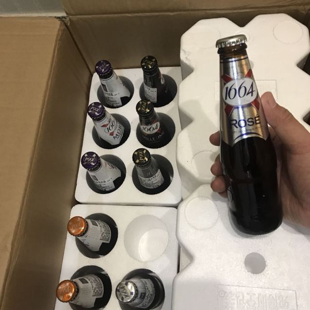 法国进口精酿凯旋1664啤酒多种口味24瓶整箱组合装白啤玫瑰水果味酒