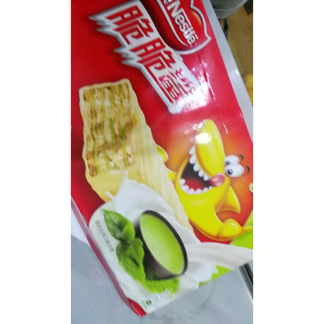 雀巢nestle脆脆鲨休闲零食威化饼干抹茶口味16条17g