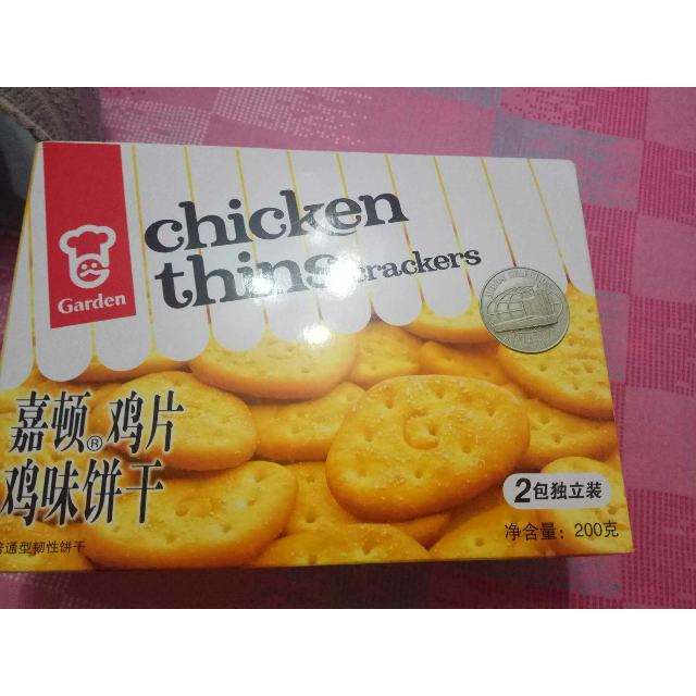 嘉顿garden鸡片鸡味饼干200g盒